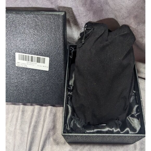 Luxury Rhinestone Encrusted Evening Bag Gold Tone With Removable Chain Strap - Picture 10 of 16